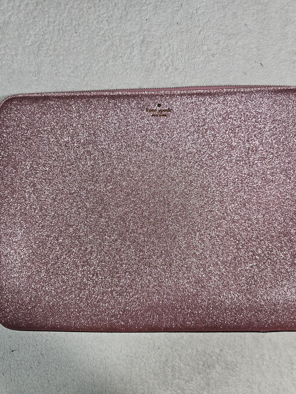 Kate Spade Glimmer Laptop Sleeve Case Mitten Pink 15 inch Glitter Metallic KE455